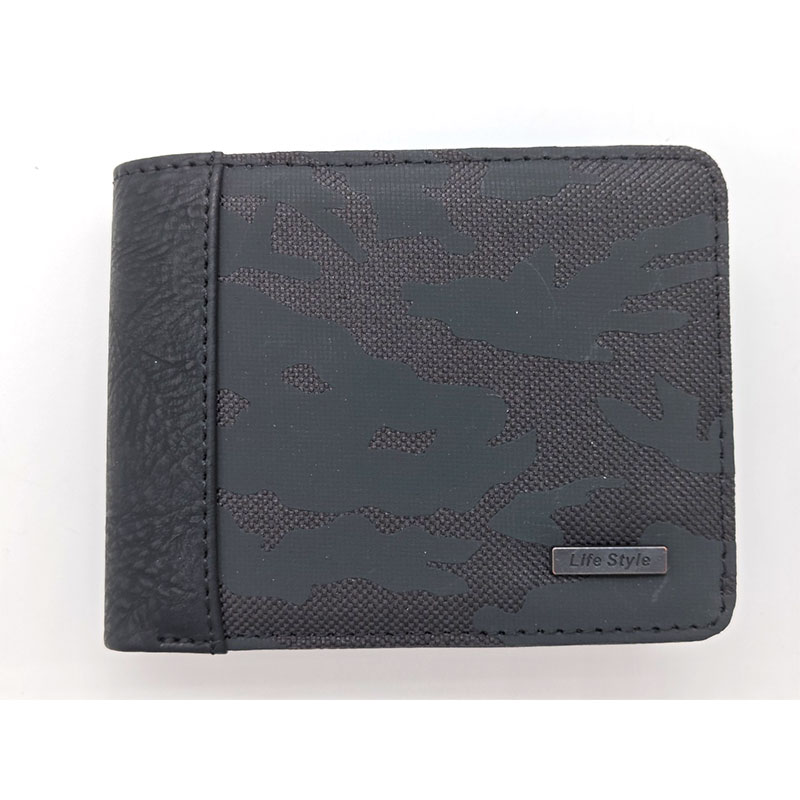 Casual Style kamouflagemönster PU Bifold plånböcker för män