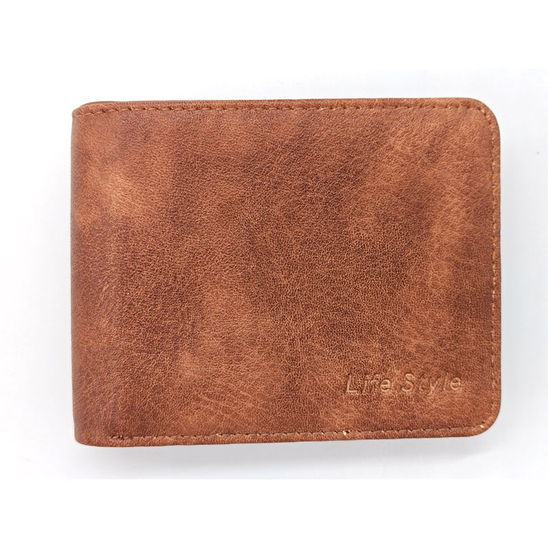 Casual Style PU Bifold-plånböcker för män