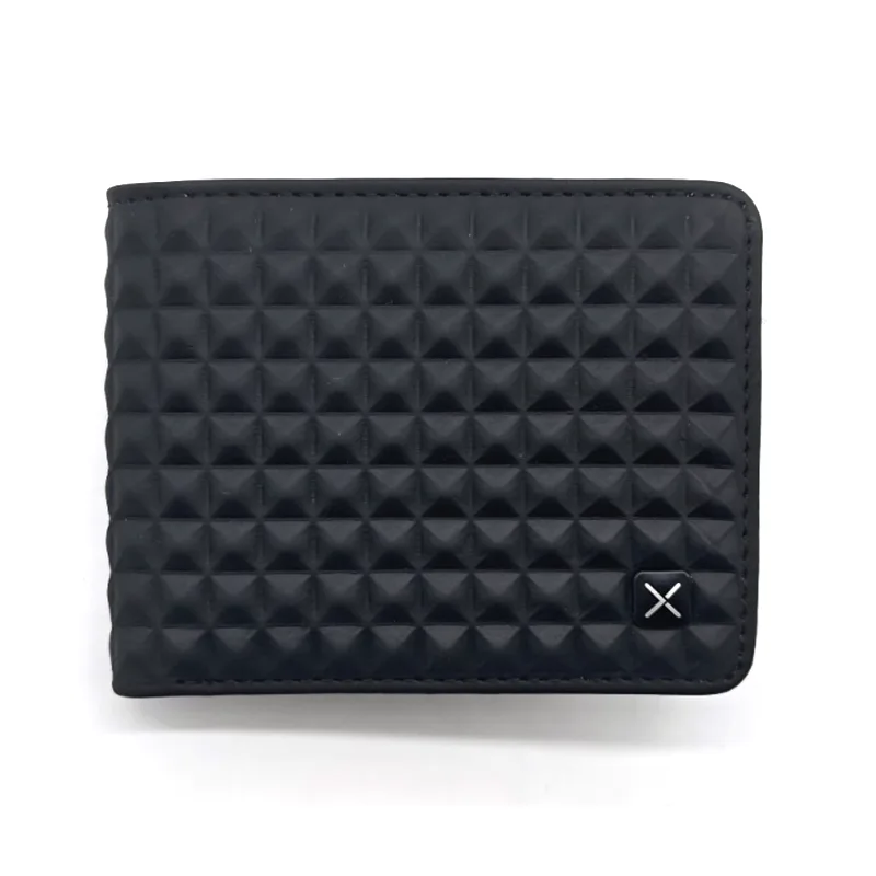 Pyramidal projektion pu bifold plånböcker för män