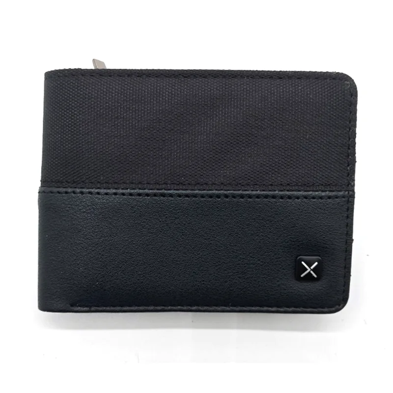 Enkel design PU bifold plånböcker med blixtlås och multikortsluckor