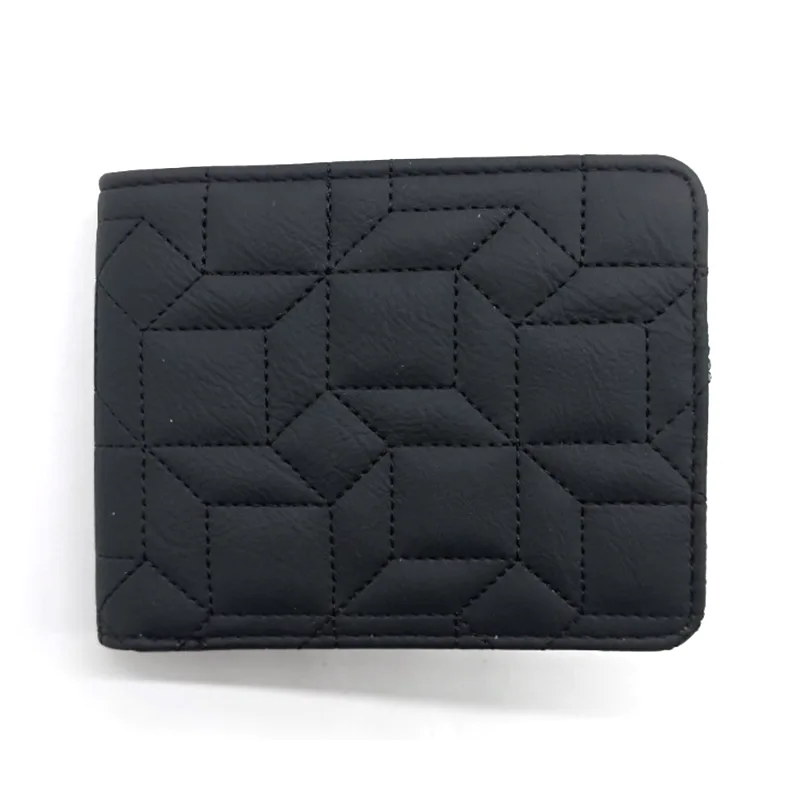 Fyrkantiga mönster quiltade bifold plånböcker för män