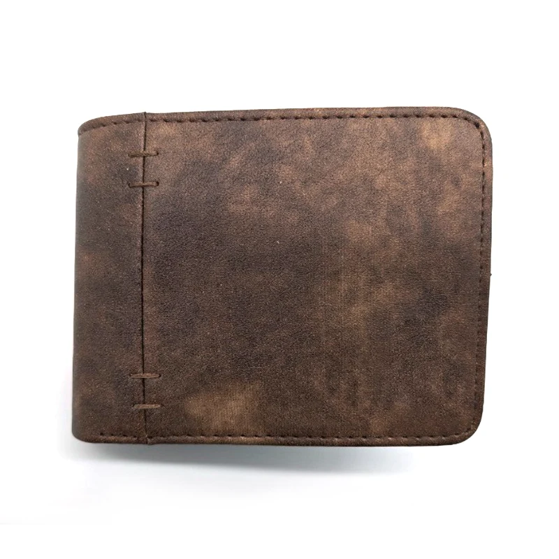 Vintage stil pu bifold plånböcker för män